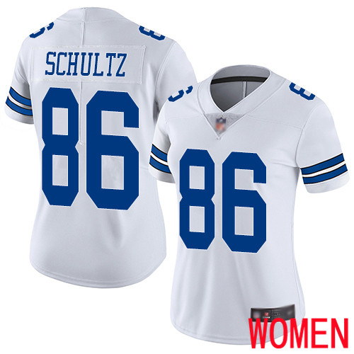 Women Dallas Cowboys Limited White Dalton Schultz Road #86 Vapor Untouchable NFL Jersey